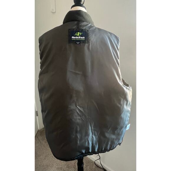NordicTrack Green Black Camo Quilted Puffer Full Zip Vest Jacket Size XXL - Picture 7 of 12